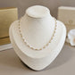 18K Gold Plated Delicate Mini Pearls Necklace
