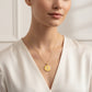 Letter Studded Zirconia Personalized Necklace - 18K Gold Plated
