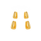 18K Gold Plated Duo Click Thick Hoops Earrings