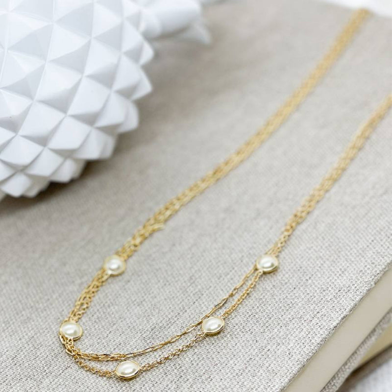 18K Gold Plated Pearls Body Chain