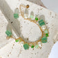 18K Gold Plated Pearls and Colorful Bracelet