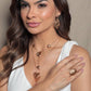 18K Gold Plated Adjustable Leaves Necklace