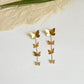 Dangling Butterfly 18K Gold Plated Earrings
