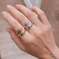 18K Gold Plated Adjustable Domed Ring
