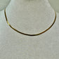18K Gold Plated Thin Flat Herringbone Necklace 45cm