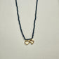 18K Gold Plated Blue Crystal Heart Brazil Map Necklace