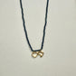 18K Gold Plated Blue Crystal Heart Brazil Map Necklace