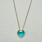 18K Gold Plated Blue Sky Topaz Heart Necklace