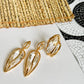 18K Gold Plated Crystal Teardrop Organic Ring