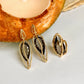 18K Gold Plated Smoke Quartz Teardrop Organic Ring