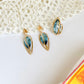 18K Gold Plated Aquamarine Teardrop Organic Ring