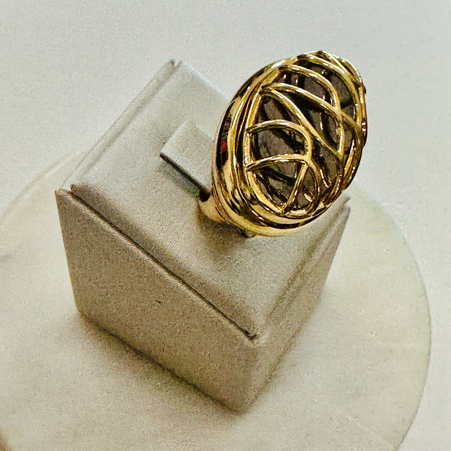 18K Gold Plated and Black Rhodium Ring