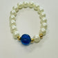 18K Gold Plated Pearl and Blue Stones Bracelet