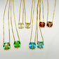 18K Gold Plated Scapular Stone Necklace