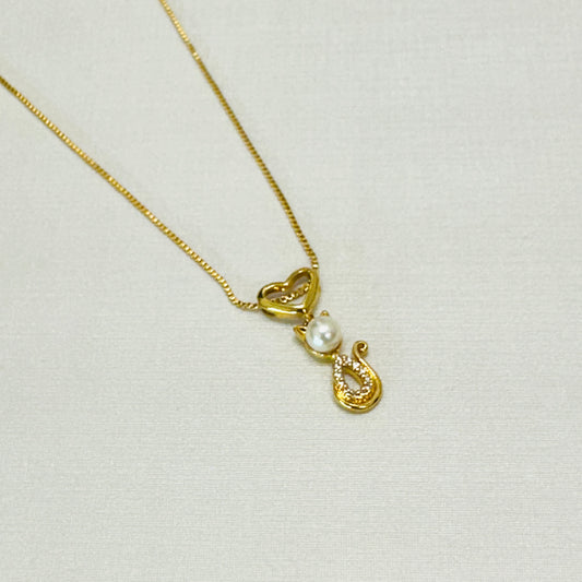 18K Gold Plated Cat Necklace