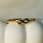 18K Gold Plated Infinite Studded Zirconia Ring