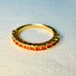 18K Gold Plated Orange Zirconia Ring