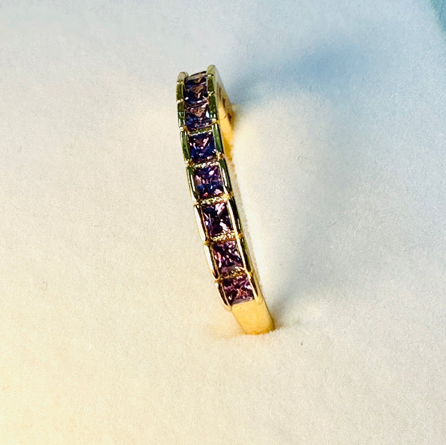 18K Gold Plated Purple Zirconia Ring