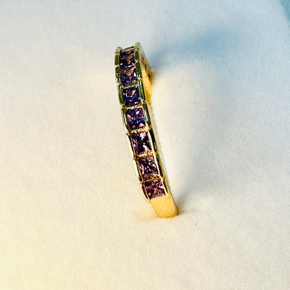 18K Gold Plated Purple Zirconia Ring