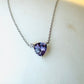 Brazilian Amethyst, White Topaz on Rhodium-finished 925 Sterling Silver Necklace