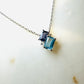 Swiss Topaz and Lolite on Rhodium-finished 925 Sterling Silver Necklace