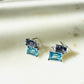 Swiss Topaz and Lolite on Rhodium-finished 925 Sterling Silver Earrings