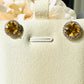 Citrine and White Topaz Studded on Rhodium-finished 925 Sterling Silver Earring