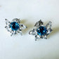 Swiss Topaz and White Topaz on Rhodium-finished 925 Sterling Silver Earring
