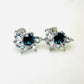 London Topaz and White Topaz on Rhodium-finished 925 Sterling Silver Earring