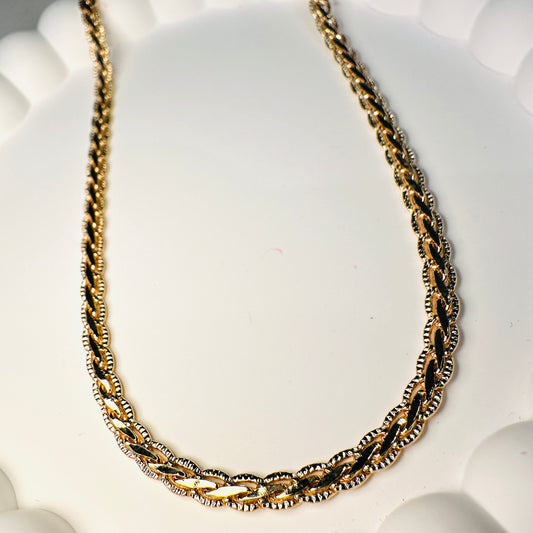 Detailed Chain 18K Gold Plated Necklace