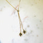 Tie Chain with Balls 18K Gold Plated Necklace