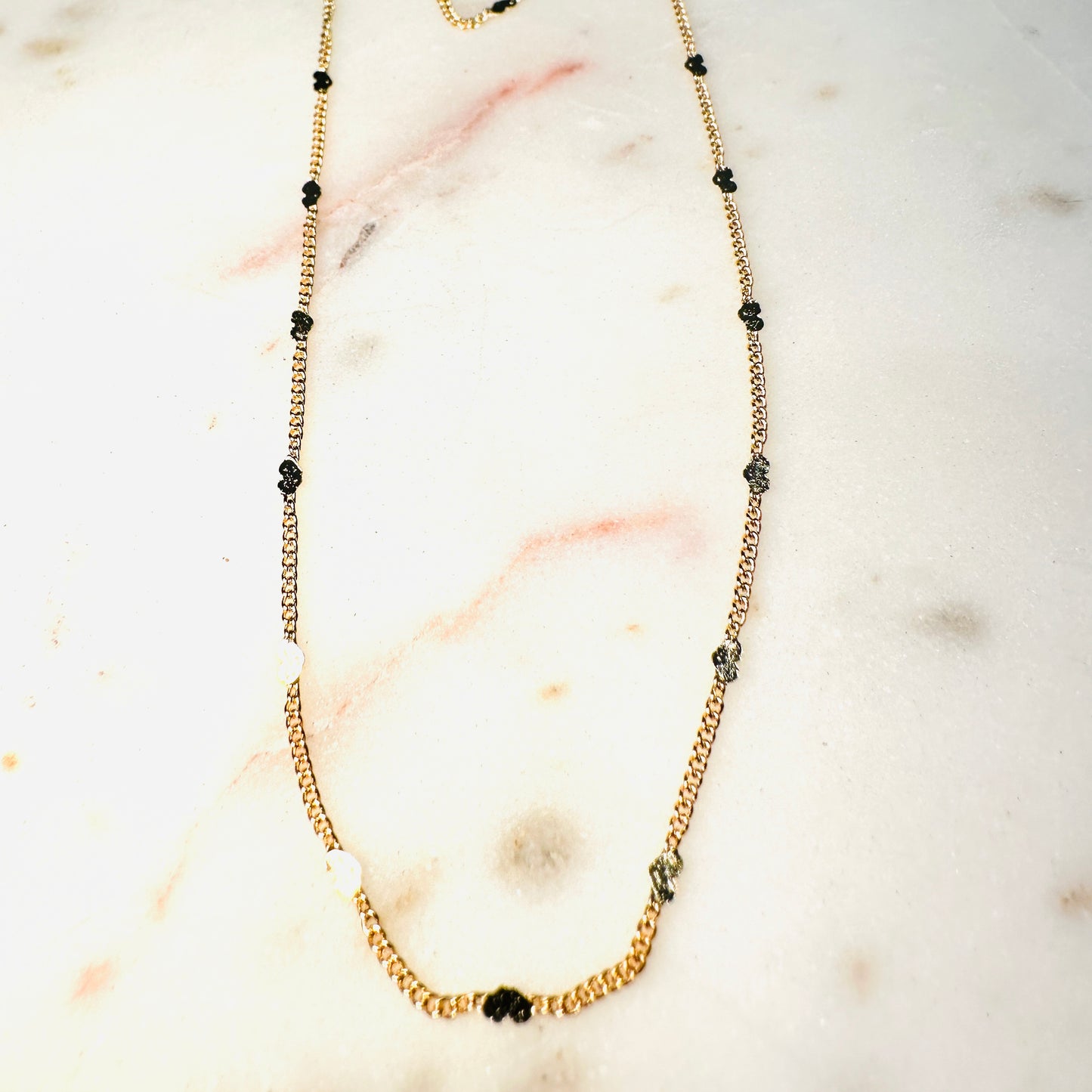 Delicate Mini Hearts 18K Gold Plated Medium Necklace