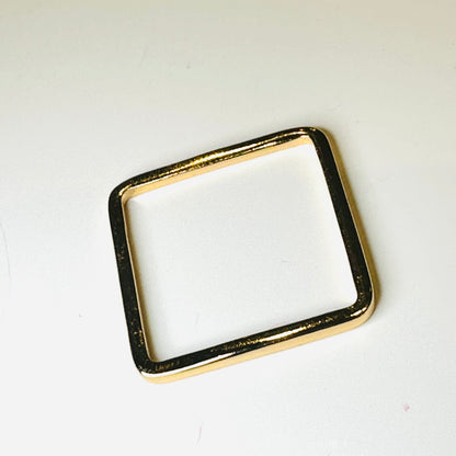 Skinny Square Band 18K Gold Plated Ring
