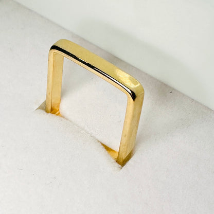 Square Band 18K Gold Plated Ring