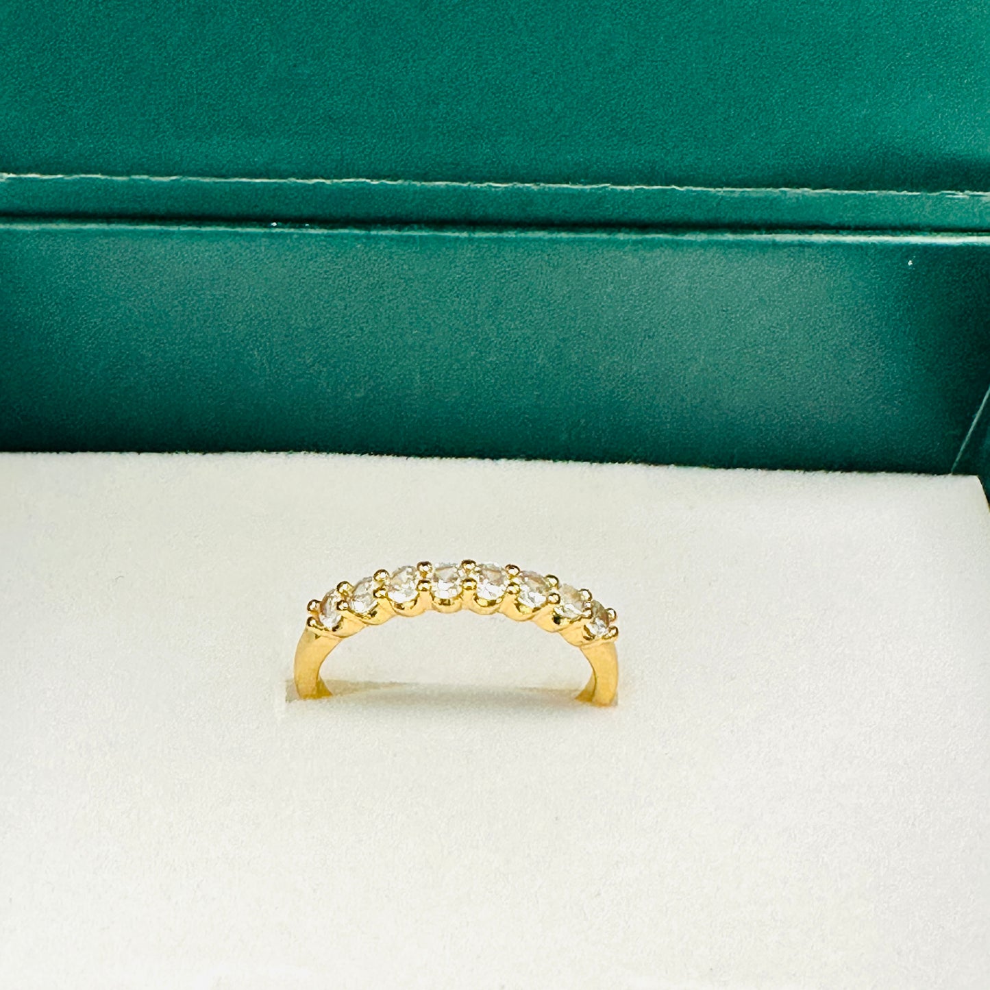 Eternity 3mm Zirconia 18K Gold Plated Ring