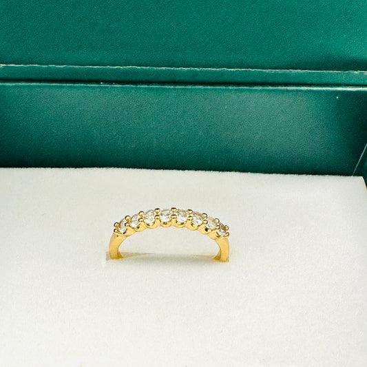 Eternity 3mm Zirconia 18K Gold Plated Ring