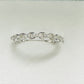 Thin Adjustable Mini Zircons on Links White Rhodium Plated Ring
