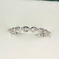 Thin Adjustable Mini Zircons on Links White Rhodium Plated Ring