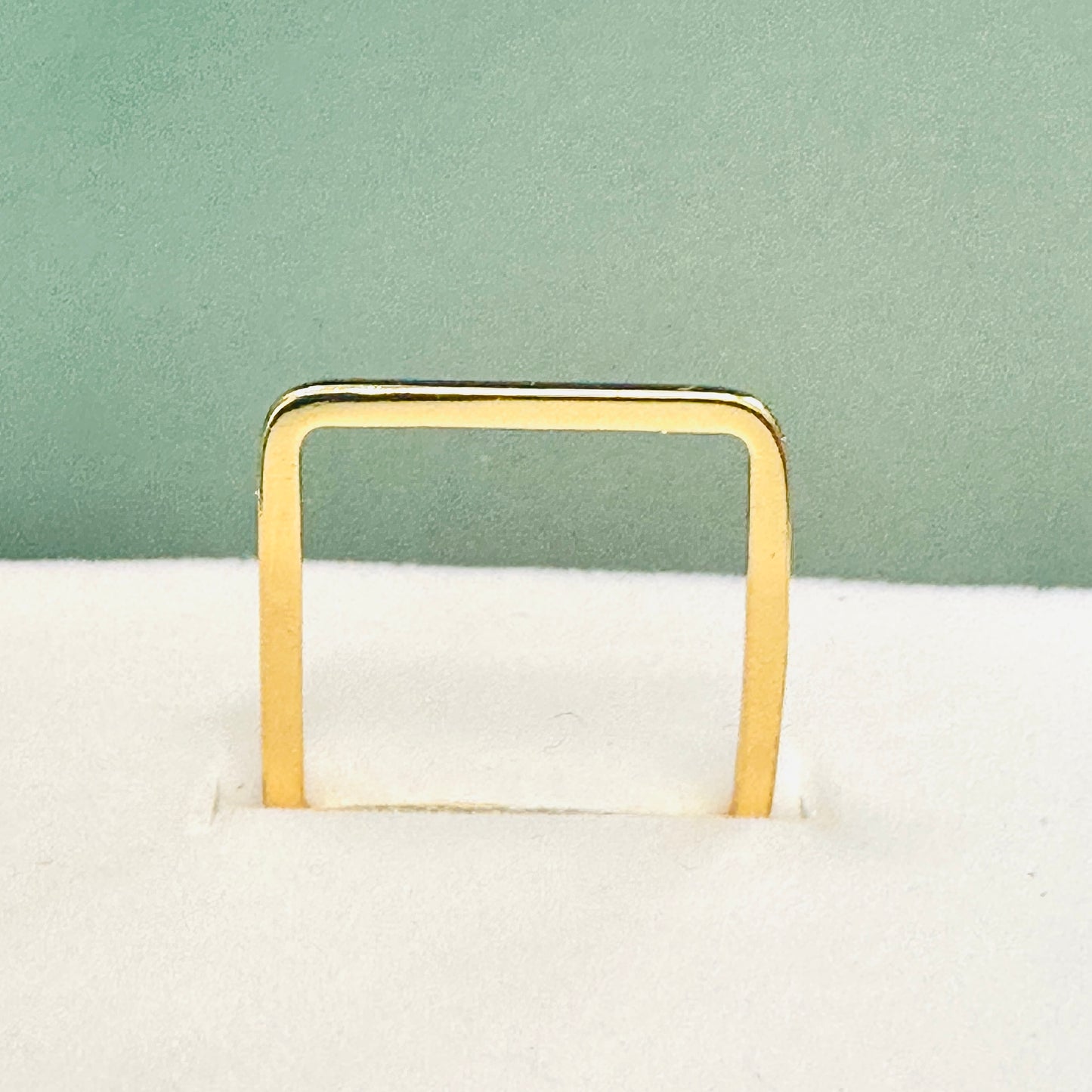 Thin Square Band 18K Gold Plated Ring