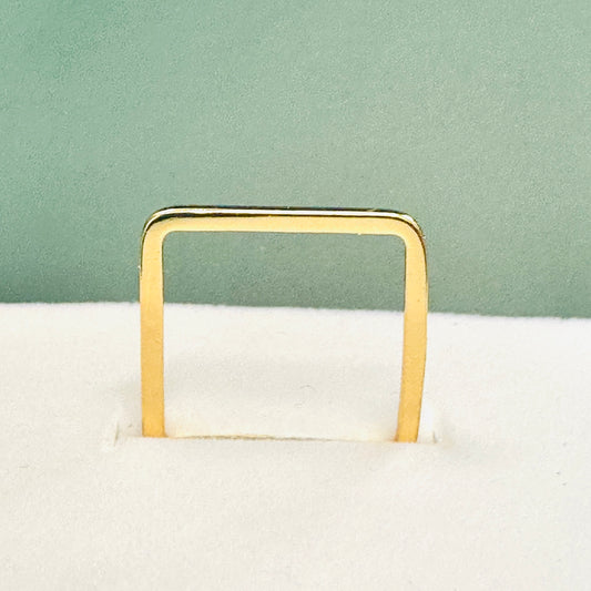 Thin Square Band 18K Gold Plated Ring