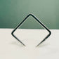 Square Band White Rhodium Plated Ring