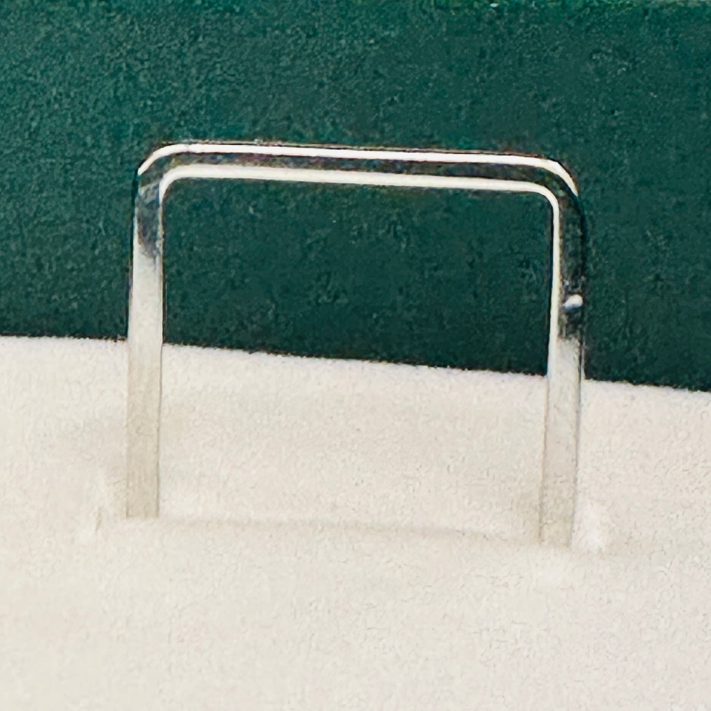 Thin Square Band White Rhodium Plated Ring