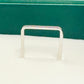 Square Band White Rhodium Plated Ring