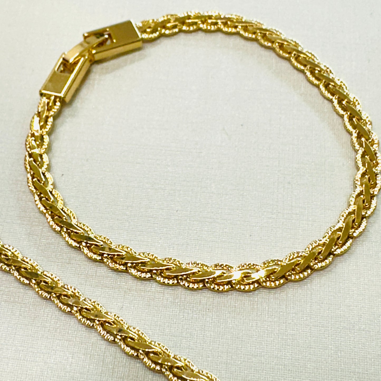 Detailed Chain 18K Gold Plated Bracelet