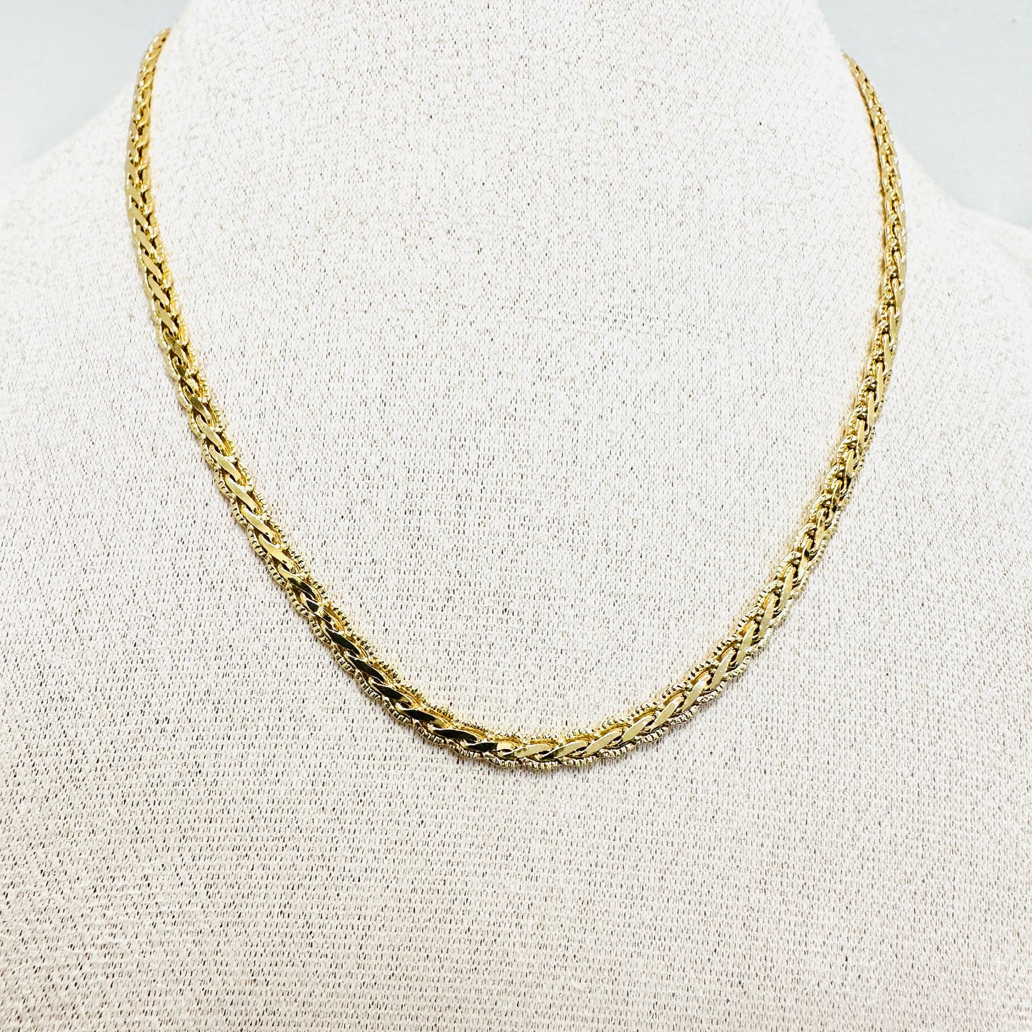 Detailed Chain 18K Gold Plated Necklace