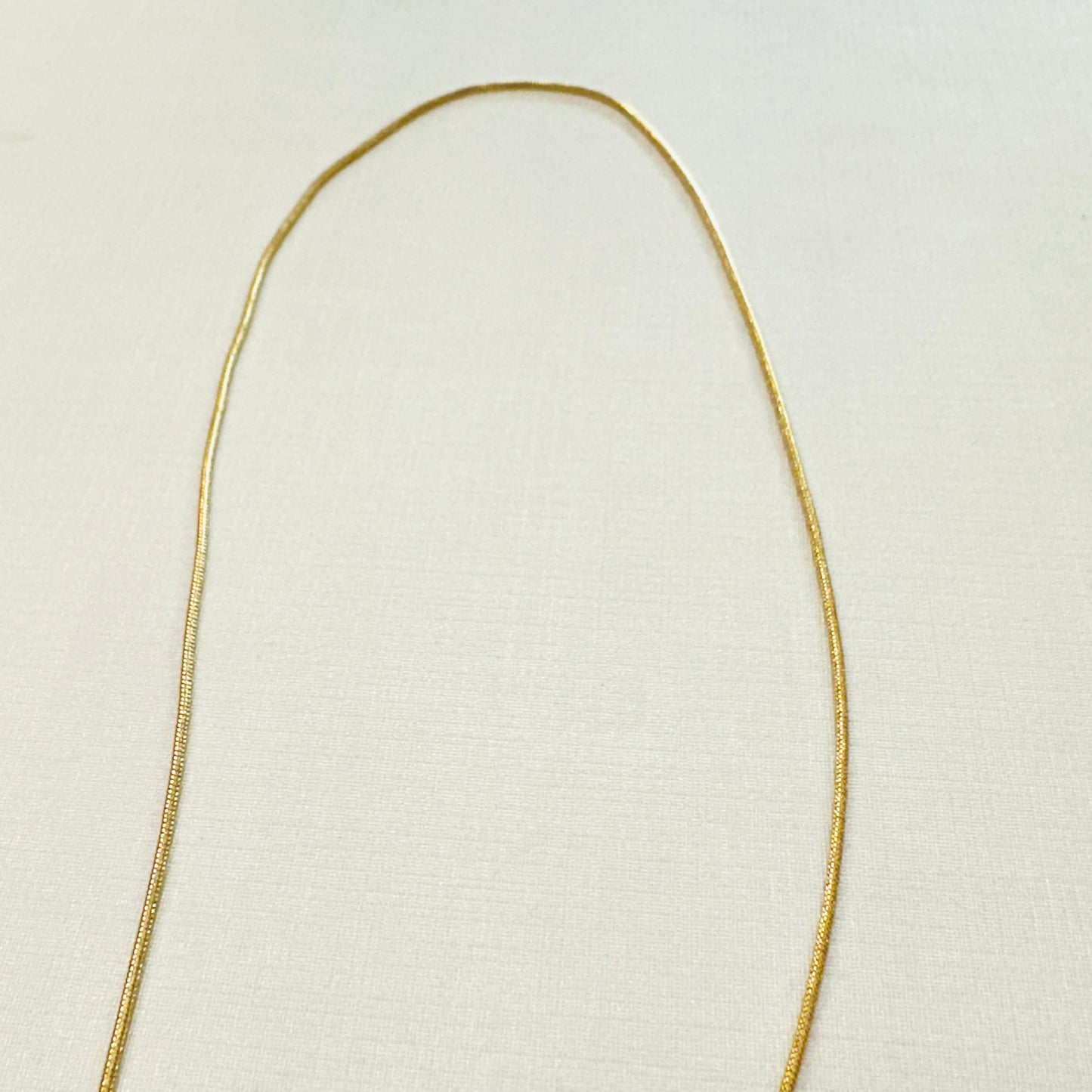 55cm Herringbone 18K Gold Plated Necklace