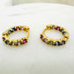Colorful Studded Click 18K Gold Plated Earrings