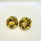 Stud Bold Twisted 18K Gold Plated Earrings