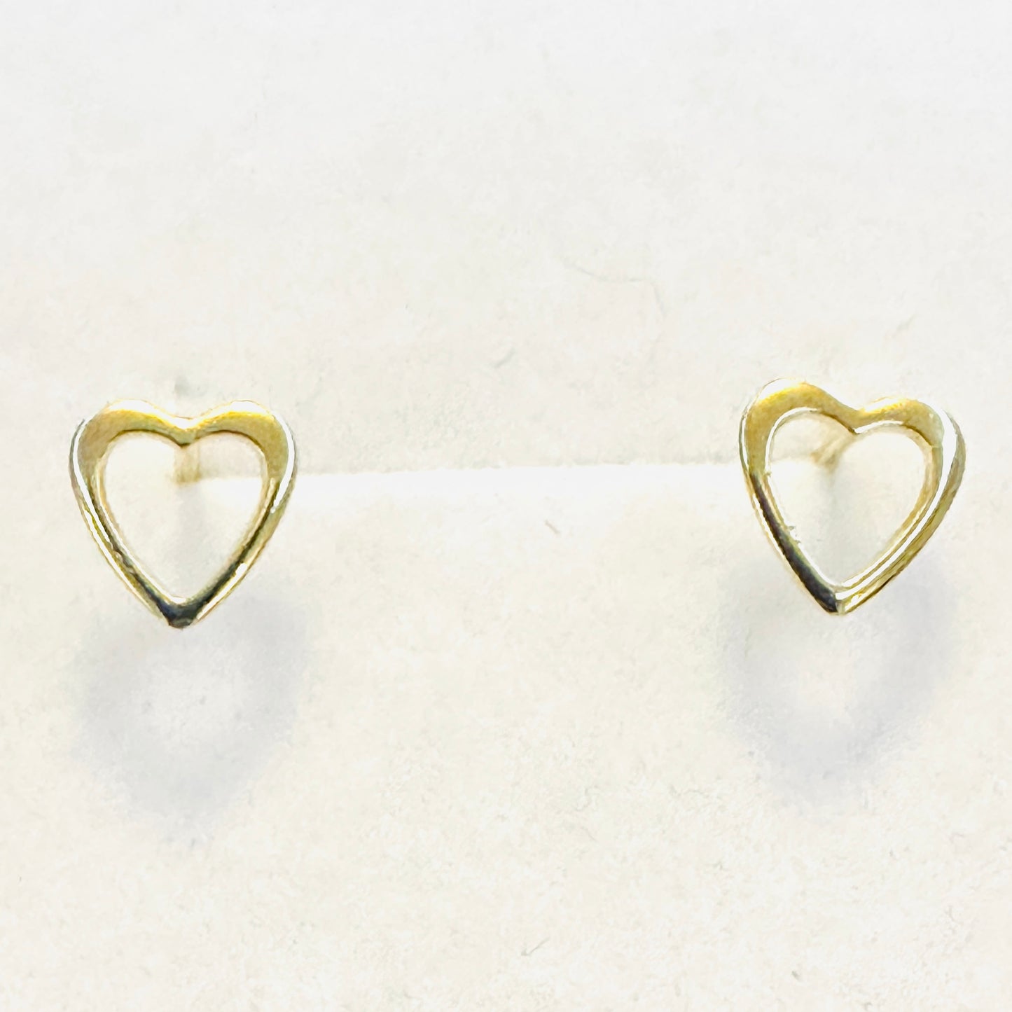 Delicate Open Heart Stud 18K Gold Plated Earrings