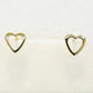 Delicate Open Heart Stud 18K Gold Plated Earrings